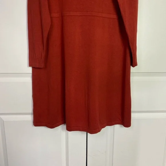 Isaac Mizrahi Orange Cardigan Sweater Button Down High Low Cut NWT size 1X - Picture 10 of 15